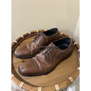 Johnston & Murphy J. Murphy Men's Brown Leather Derby Dress Shoes Size 8.5M